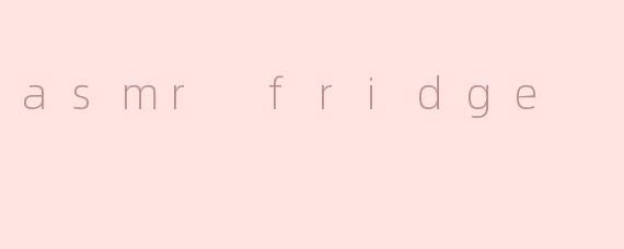 asmr fridge